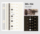 Luxury Designer Inspired Logo Nail Art Stickers | 3D Relief & Ultra-Thin Water Decals for Gel & Press-On Nails