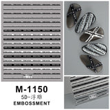 Luxury Designer Inspired Logo Nail Art Stickers | 3D Relief & Ultra-Thin Water Decals for Gel & Press-On Nail