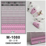 Luxury Designer Inspired Logo Nail Art Stickers | 3D Relief & Ultra-Thin Water Decals for Gel & Press-On Nail