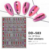 Tide brand nail art sticker light luxury big brand versatile small fragrant wind Japanese nail sticker big brand logo decal nail art jewelry