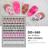 Tide brand nail art sticker light luxury big brand versatile small fragrant wind Japanese nail sticker big brand logo decal nail art jewelry
