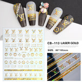 Luxury Designer Inspired Nail Art Stickers |  Logo Decals for Gel & Press-On Nails