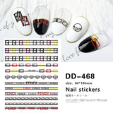 Luxury Designer Inspired Logo Nail Art Stickers | 3D Relief & Ultra-Thin Water Decals for Gel & Press-On Nails