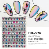 Luxury Designer Inspired Logo Nail Art Stickers | 3D Relief & Ultra-Thin Water Decals for Gel & Press-On Nails