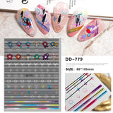 Luxury Designer Inspired Logo Nail Art Stickers | 3D Relief & Ultra-Thin Water Decals for Gel & Press-On Nails