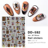 Tide brand nail art sticker light luxury big brand versatile small fragrant wind Japanese nail sticker big brand logo decal nail art jewelry