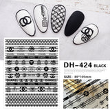 Luxury Designer Inspired Logo Nail Art Stickers | 3D Relief & Ultra-Thin Water Decals for Gel & Press-On Nails