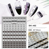Luxury Designer Inspired Logo Nail Art Stickers | 3D Relief & Ultra-Thin Water Decals for Gel & Press-On Nails