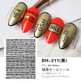 Luxury Designer Inspired Logo Nail Art Stickers | 3D Relief & Ultra-Thin Water Decals for Gel & Press-On Nails