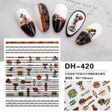 Luxury Designer Inspired Logo Nail Art Stickers | 3D Relief & Ultra-Thin Water Decals for Gel & Press-On Nails