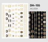 Luxury Designer Inspired Logo Nail Art Stickers | 3D Relief & Ultra-Thin Water Decals for Gel & Press-On Nails