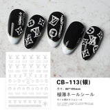 Luxury Designer Inspired Nail Art Stickers |  Logo Decals for Gel & Press-On Nails