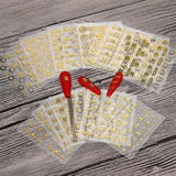 Luxury Brand Nail Art Stickers | 3D Designer Nail Decals Set)