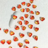 20pcs Gradient heart nail Charms