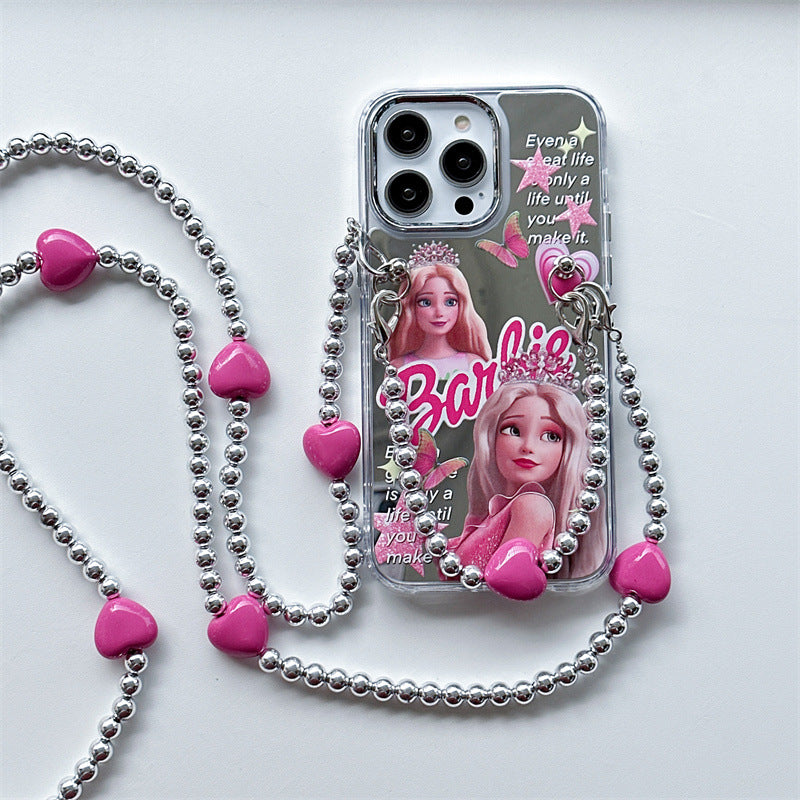 Barbie Phone case with Chain Charms