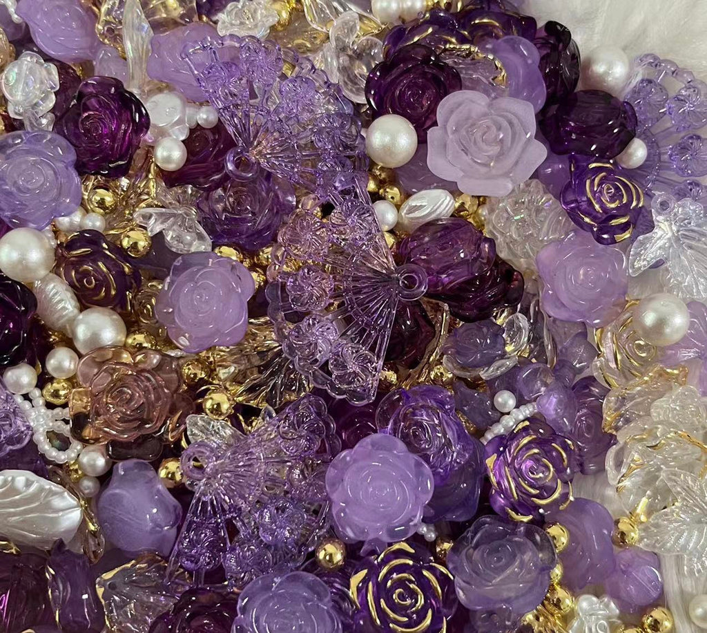 Purple Diy Roses Mix Charms