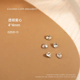 4mm Heart Shape K9 Nail Charms