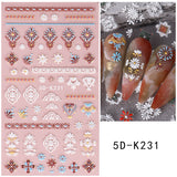 Henna nail stickers charms