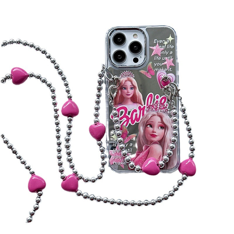 Barbie Phone case with Chain Charms