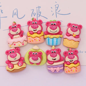 Strawberry bear Charms