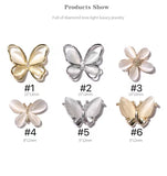 5 pacs Opal butterfly luxury flower alloy diamond accessories nail tool charms