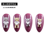 10 Pacs bear diy nail decoration accessories manicure tool charms