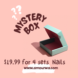 Mystery Boxes 4 packs Random custom Handmade nails