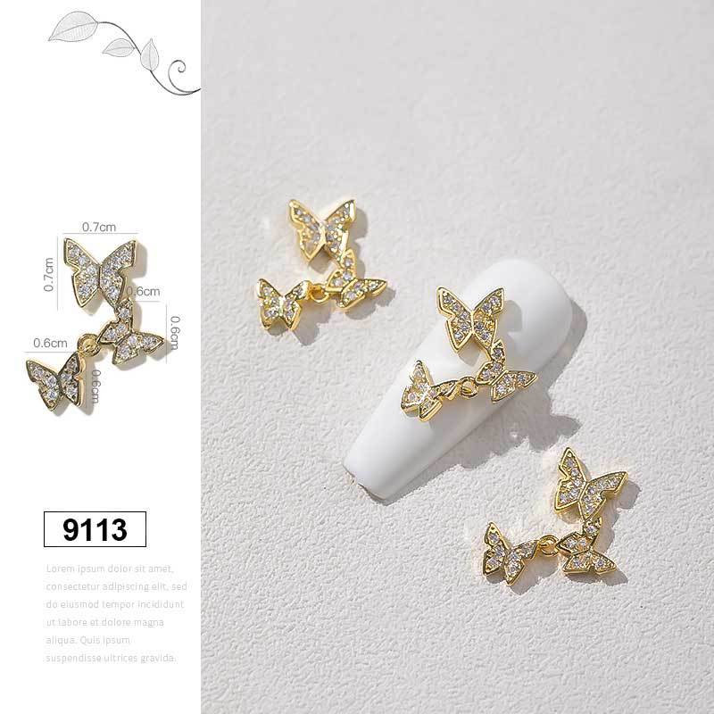 10pcs Butterfly Charms Manicure Accessories manicure tool charms