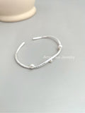 Amourwa Pearl Silver Bracelet Handmade Jewelry