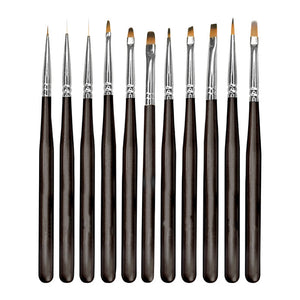 Amourwa Luxury Professional Kolinsky Nails Art Brushes Set Naisl Art Tools For Fine Detailing Perfect for Gel & Acrylic to Create Lines and Patterns. Salon & Home Use Easy to Clean