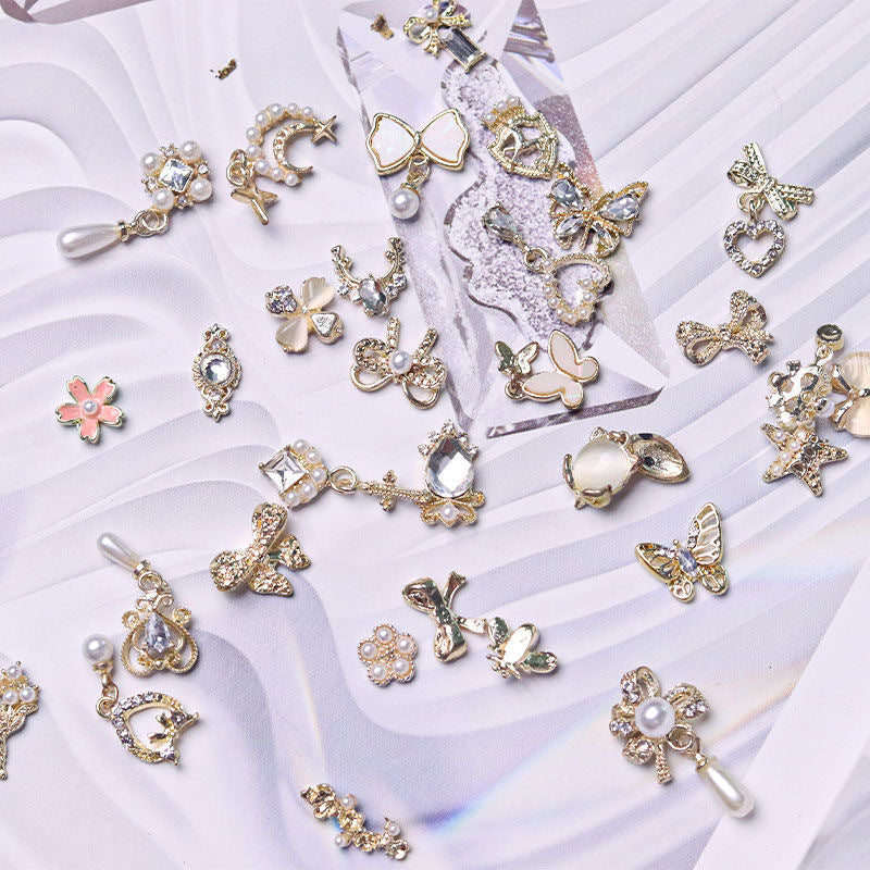 MIX 100pcs Amourwa Nail Art Rhinestone Crystal Charms