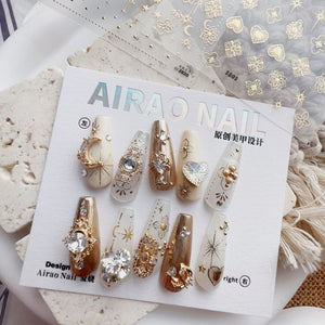 3D Vintage pattern Nail Sticker Charms