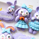 Purple Bunny Resin Charms（5cm）