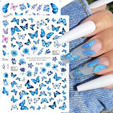 Flat Butterfly Nail Sticker Charms Collection