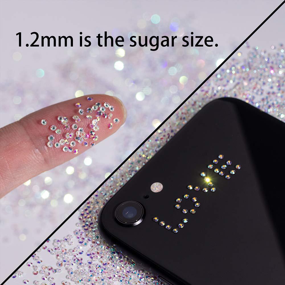 10000pcs Ultra Mini 1.2mm Diamond Glass Sand Rhinestones K 9 Charms
