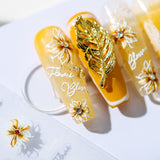 Yellow Flower Nail Sticker Charms