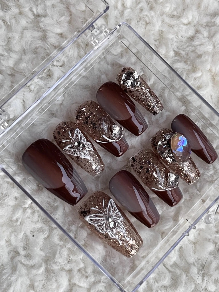 NO.123 Amourwa custom Handmade Nails