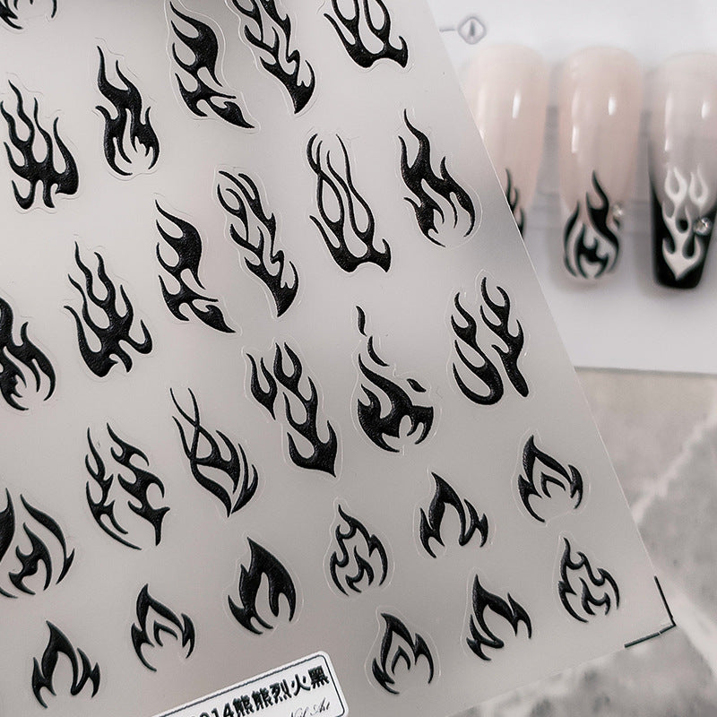 Fire Nail Sticker Charms