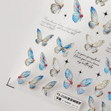 5D Blue Butterfly Nail Sticker Charms