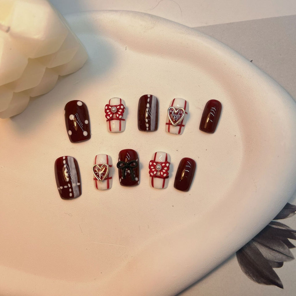 NO.142 Amourwa custom Handmade Nails