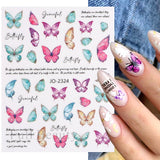 Flat Butterfly Nail Sticker Charms Collection